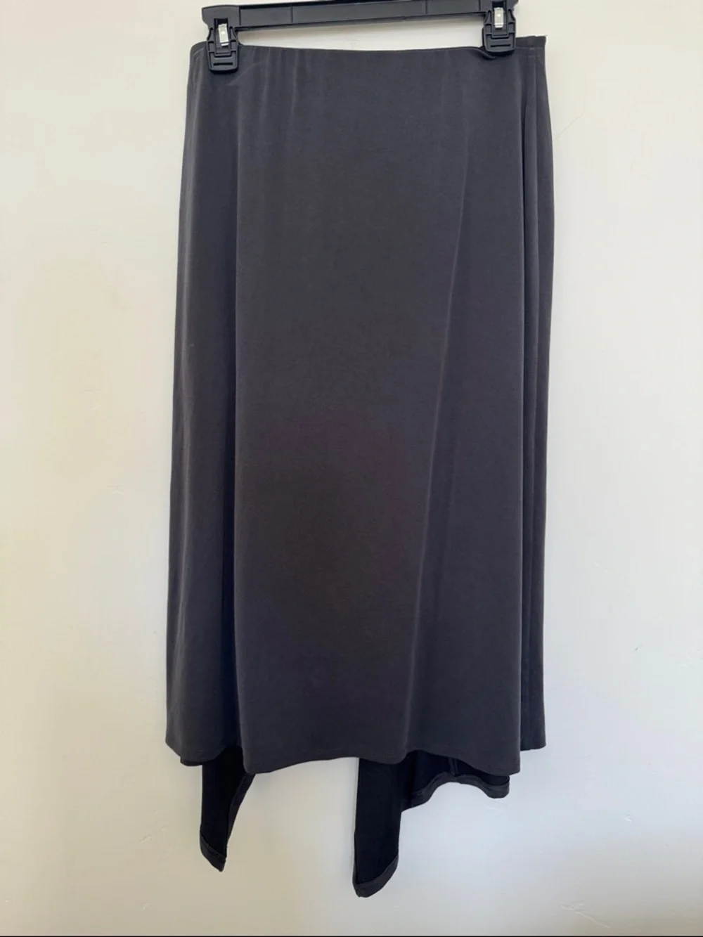 White House Black Market Asymmetrical Charcoal Skirt - Picture 5 of 6